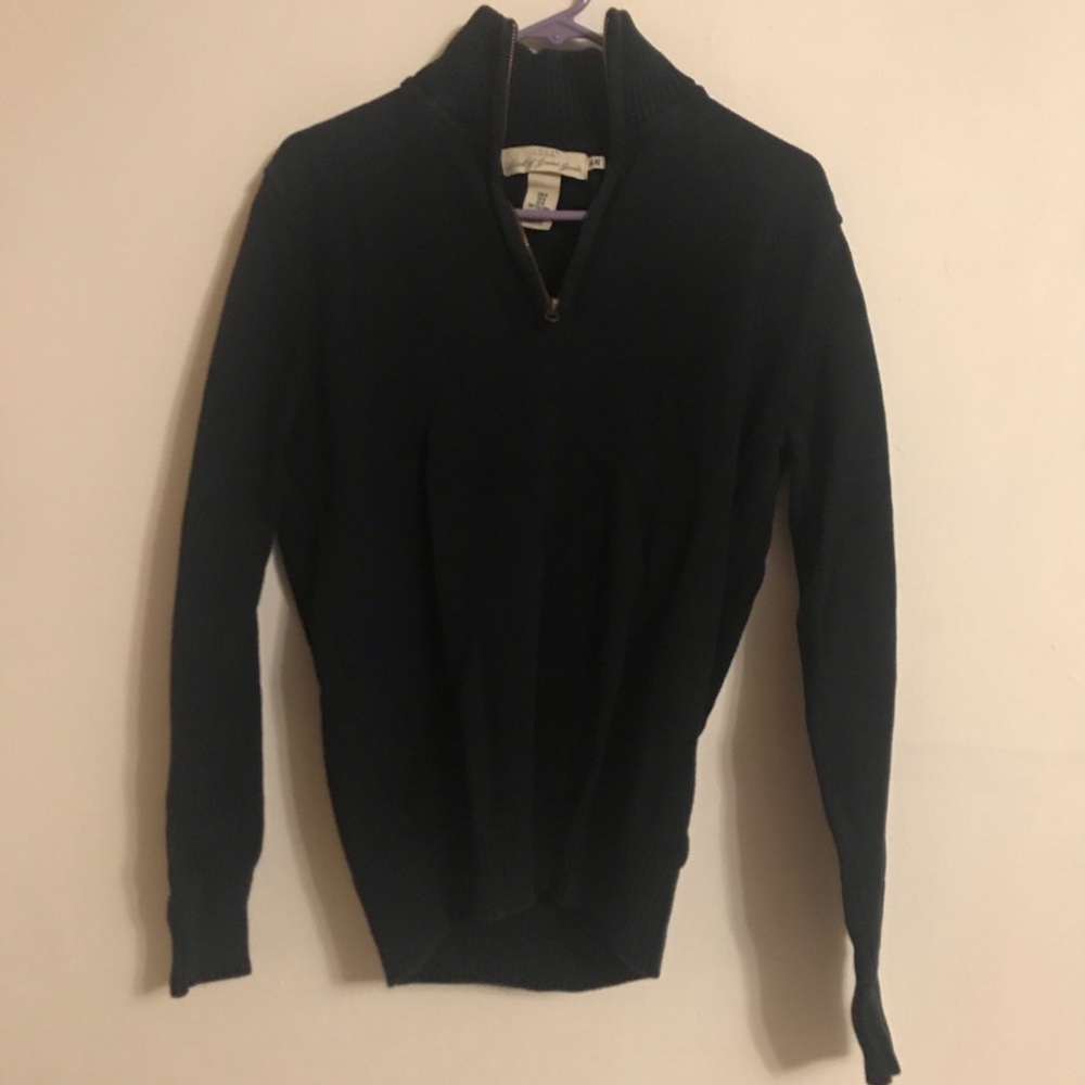 Navy Blue Quarter Zip-Up